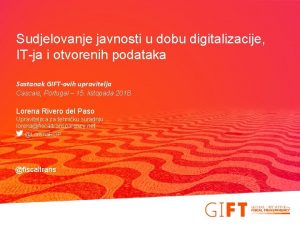 Sudjelovanje javnosti u dobu digitalizacije ITja i otvorenih