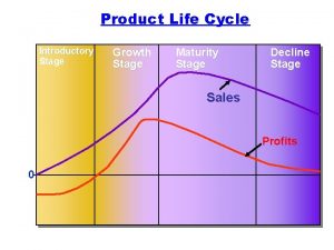 Product Life Cycle Introductory Stage Growth Stage Maturity