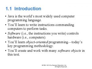 1 1 Introduction Java is the worlds most