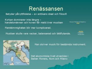 Renssansen Betyder pnyttfdelse av antikens ideal och filosofi