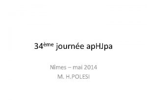 me 34 journe ap HJpa Nmes mai 2014