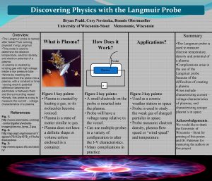 Discovering Physics with the Langmuir Probe Bryan Prahl