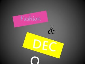 Fashion DEC Look fashion du jour Je parie