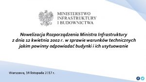 Nowelizacja Rozporzdzenia Ministra Infrastruktury z dnia 12 kwietnia