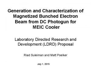 Generation and Characterization of Magnetized Bunched Electron Beam