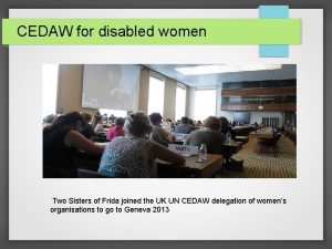CEDAW for disabled women Two Sisters of Frida