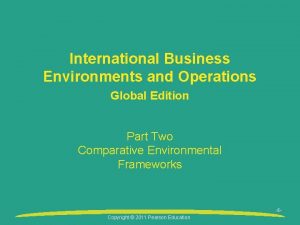 International Business Environments and Operations Global Edition Part