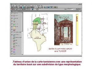 Tableau dunion de la carte tunisienne avec une