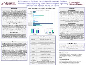 A Comparative Study of Phonological Processes Between CanadianFrenchSpeaking