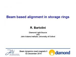 Beam based alignment in storage rings R Bartolini