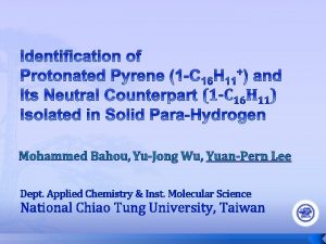 Mohammed Bahou YuJong Wu YuanPern Lee Dept Applied