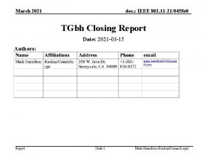 March 2021 doc IEEE 802 11 210458 r