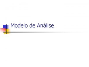 Modelo de Anlise Classes no Modelo de Anlise