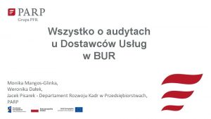 Wszystko o audytach u Dostawcw Usug w BUR