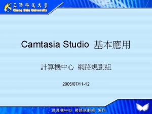 Camtasia Studio 20050711 12 Power Point Video Codecs