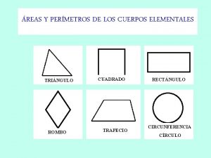 REAS Y PERMETROS DE LOS CUERPOS ELEMENTALES TRINGULO