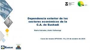 Dependencia exterior de los sectores econmicos de la