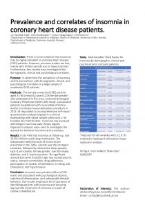 Prevalence and correlates of insomnia in coronary heart