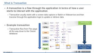 What is Transaction A transaction is a flow