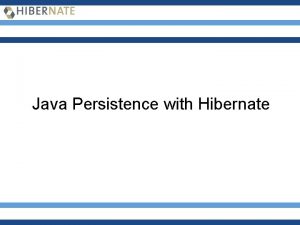 Java Persistence with Hibernate JBoss Inc 2003 2004