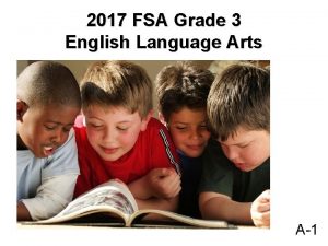 2017 FSA Grade 3 English Language Arts A1