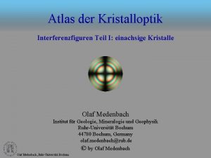 Atlas der Kristalloptik Interferenzfiguren Teil I einachsige Kristalle