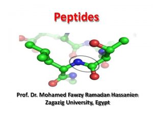 Peptides Prof Dr Mohamed Fawzy Ramadan Hassanien Zagazig