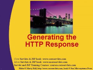 Generating the HTTP Response Core Servlets JSP book