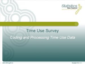 Time Use Survey Coding and Processing Time Use