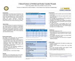 Clinical Features of Orbital and Ocular Gunshot Wounds