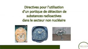 Directives pour lutilisation dun portique de dtection de