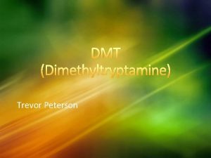 DMT Dimethyltryptamine Trevor Peterson What is DMT DMT