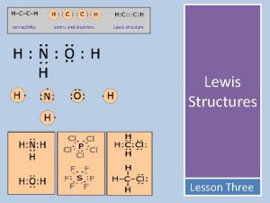Lewis Structures Lesson Three Lewis Structure Lewis structures