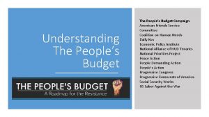 Understanding The Peoples Budget Campaign American Friends Service