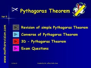 Pythagoras Theorem www mathsrevision com Nat 5 Revision