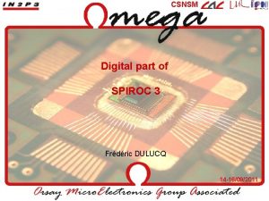 CSNSM Digital part of SPIROC 3 Frdric DULUCQ