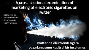 A crosssectional examination of marketing of electronic cigarettes