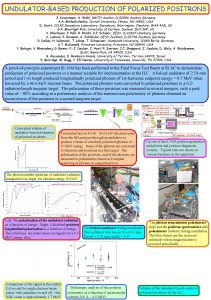 UNDULATORBASED PRODUCTION OF POLARIZED POSITRONS J Kovermann A