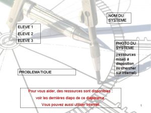 NOM DU SYSTEME ELEVE 1 ELEVE 2 ELEVE