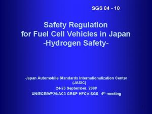SGS 04 10 Safety Regulation for Fuel Cell