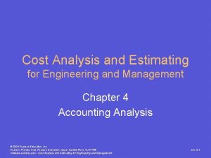 Cost Analysis and Estimating for Engineering and Management