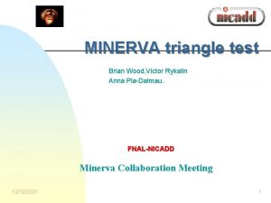 MINERVA triangle test Brian Wood Victor Rykalin Anna