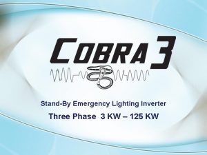 StandBy Emergency Lighting Inverter Three Phase 3 KW