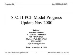 November 2000 doc IEEE 802 11 00373 802