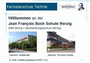 Fachoberschule Technik Willkommen an der Jean Franois Boch