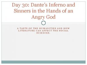 Day 30 Dantes Inferno and Sinners in the
