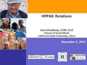 HPPAE Rotations Jean Schuldberg LCSW Ed D School