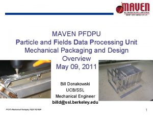 MAVEN PFDPU Particle and Fields Data Processing Unit