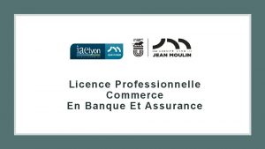 Licence Professionnelle Commerce En Banque Et Assurance 1