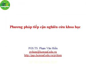 Phng php tip cn nghin cu khoa hc